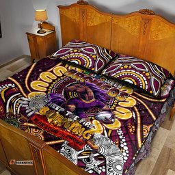 NAIDOC Week 2024 Broncos Quilt Bed Set Mascot Rugby