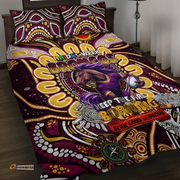 NAIDOC Week 2024 Broncos Quilt Bed Set Mascot Rugby