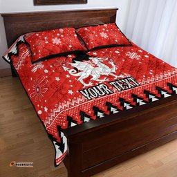 Custom Dragons Rugby Quilt Bed Set Chirstmas Vibe