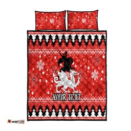 Custom Dragons Rugby Quilt Bed Set Chirstmas Vibe