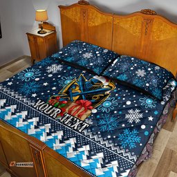 Custom Titans Rugby Quilt Bed Set Chirstmas Vibe