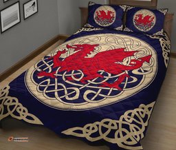 Wales Quilt Bed Set Welsh Dragon Quilt Bed 01