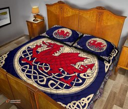 Wales Quilt Bed Set Welsh Dragon Quilt Bed 01
