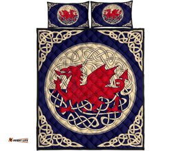 Wales Quilt Bed Set Welsh Dragon Quilt Bed 01