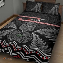 Aotearoa Toitu Te Tiriti Quilt Bed Set Stand Together! Stand Stronger! NZ Tiki