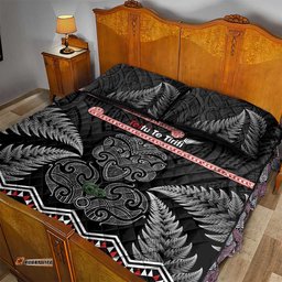 Aotearoa Toitu Te Tiriti Quilt Bed Set Stand Together! Stand Stronger! NZ Tiki