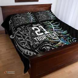 Custom New Zealand Rugby Quilt Bed Set NZ Black Fern Champions History With Papua Shell