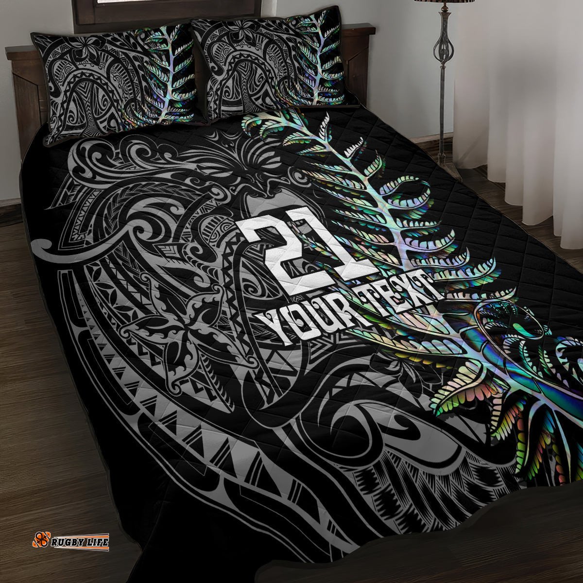 Custom New Zealand Rugby Quilt Bed Set NZ Black Fern Champions History With Papua Shell