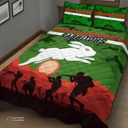 South Sydney Rabbitohs ANZAC Quilt Bed Set Simple Style Green