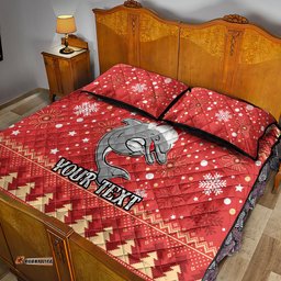 Custom Dolphins Rugby Quilt Bed Set Chirstmas Vibe