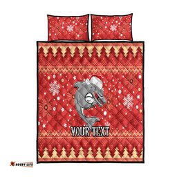 Custom Dolphins Rugby Quilt Bed Set Chirstmas Vibe