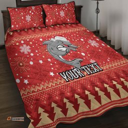 Custom Dolphins Rugby Quilt Bed Set Chirstmas Vibe