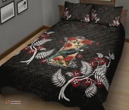 New Zealand Quilt Bed Set Tui and Pohutukawa