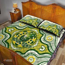 Personalised Australia Cricket Quilt Bed Set Boxing Day Test Indigenous Art