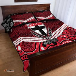 St Kilda Football Christmas Quilt Bed Set Merry Xmas Mix Aboriginal Art 03