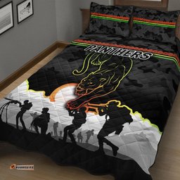 Penrith Panthers ANZAC Quilt Bed Set Simple Style Black