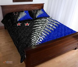 Quilt Bed Set New Zealand Silver Fern Blue