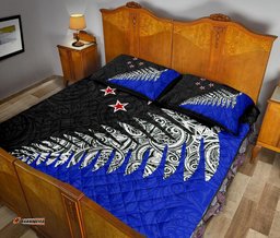 Quilt Bed Set New Zealand Silver Fern Blue