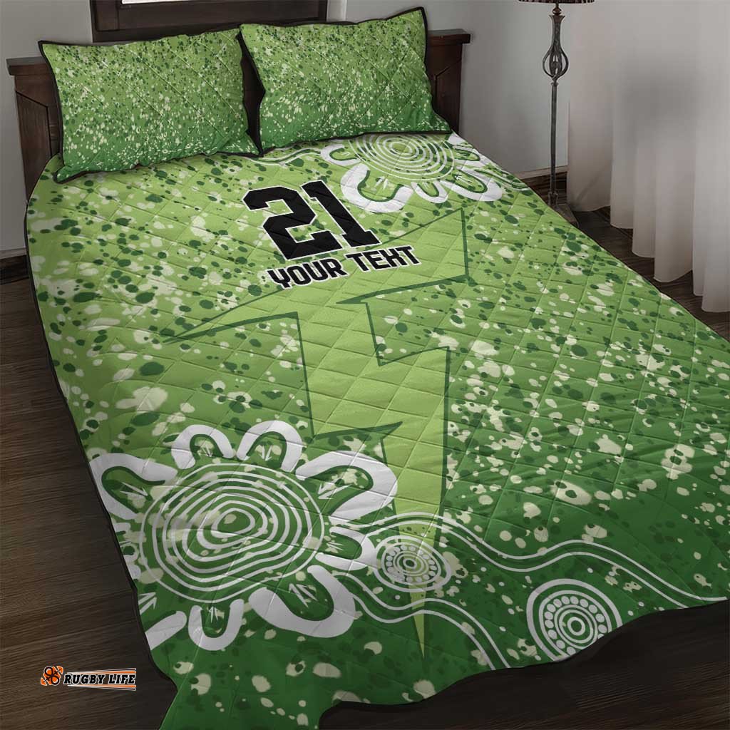 Australian Thunder Cricket Custom Quilt Bed Set Minimalism Aboriginal