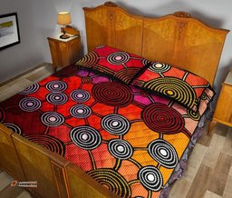 Aboriginal Quilt Cover Set, Dot Painting Circle Patterns