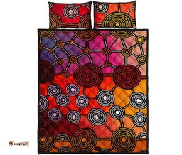 Aboriginal Quilt Cover Set, Dot Painting Circle Patterns