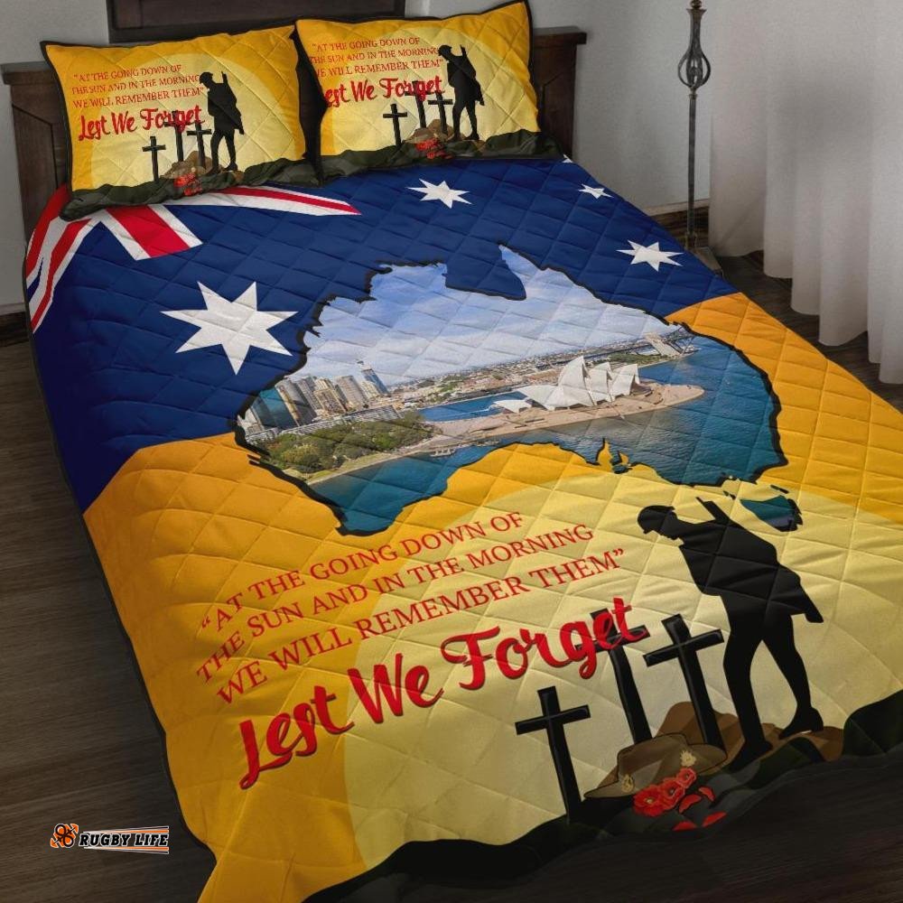 ANZAC Day Quilt Bed Set Today's Peace Is Yesterday's Sacrifice