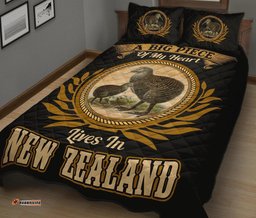 A Big Piece Of My Heart Lives In New Zealand Quilt Bed Set