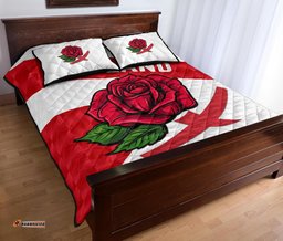 England Rugby Quilt Bed Set Sporty Style
