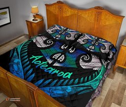 Aotearoa Quilt Bed Set Silver Fern Tangaroa