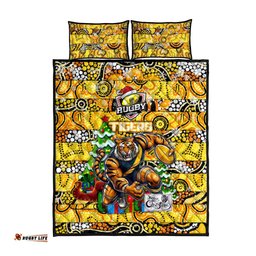 Richmond Tigers Football Merry Christmas Quilt Bed Set Indigenous Australian Art