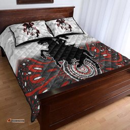 St. George Illawarra Dragons ANZAC Quilt Bed Set Indigenous Vibes White