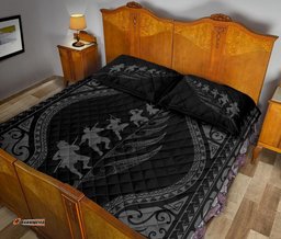 New Zealand Haka Fern Quilt Bed Set Grey