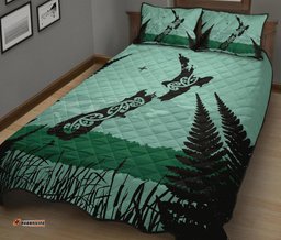 New Zealand Map X Silver Fern Quilt Bed Set