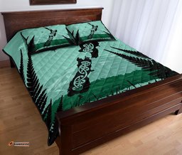 New Zealand Map X Silver Fern Quilt Bed Set