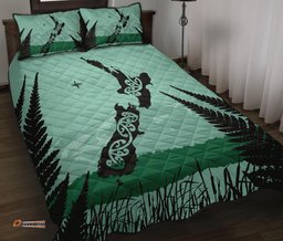 New Zealand Map X Silver Fern Quilt Bed Set