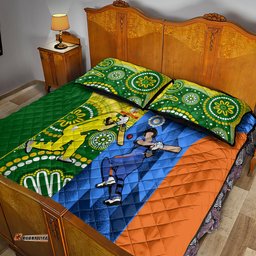 Australia And India Cricket Quilt Bed Set World Cup Final Together