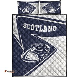 Scotland Rugby Quilt Bed Set Celtic Scottish Rugby Ball Lion Ver