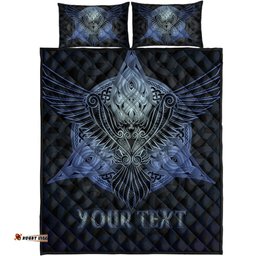 Celtic Personalised Quilt Bed Set Celtic Raven