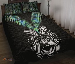 New Zealand Maori Moko Quilt Bed Set Paua Shell