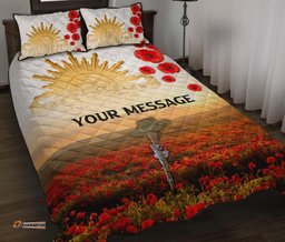 Custom ANZAC Day Quilt Bed Set We Will Remember Them