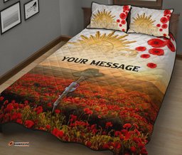 Custom ANZAC Day Quilt Bed Set We Will Remember Them