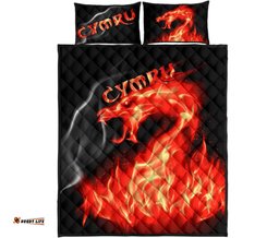 Wales Quilt Bed Set Cymru Flame