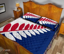 New Zealand Flag Unity Fern Red And Blue Quilt Bedding Sets