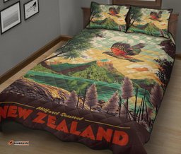 Kea Parrot New Zealand Poster Quilt Bed Set