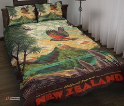 Kea Parrot New Zealand Poster Quilt Bed Set
