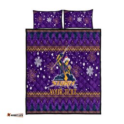 Custom Storm Rugby Quilt Bed Set Chirstmas Vibe