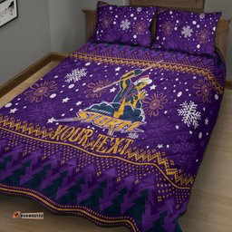 Custom Storm Rugby Quilt Bed Set Chirstmas Vibe