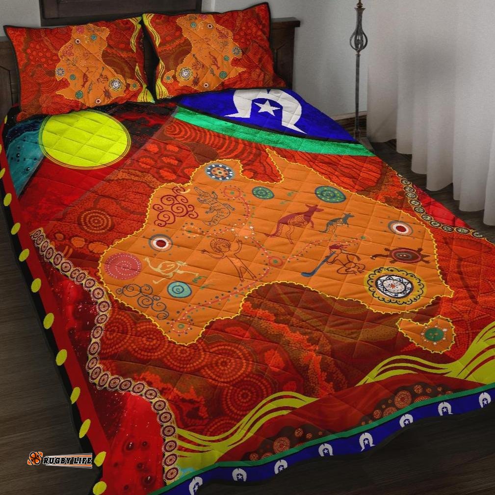 1stAutralia Quilt cover set Australia Map Aboriginal Patterns