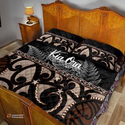 Kia Ora New Zealand Quilt Bed Set Aotearoa Proud Maori With Silver Fern
