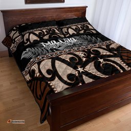 Kia Ora New Zealand Quilt Bed Set Aotearoa Proud Maori With Silver Fern